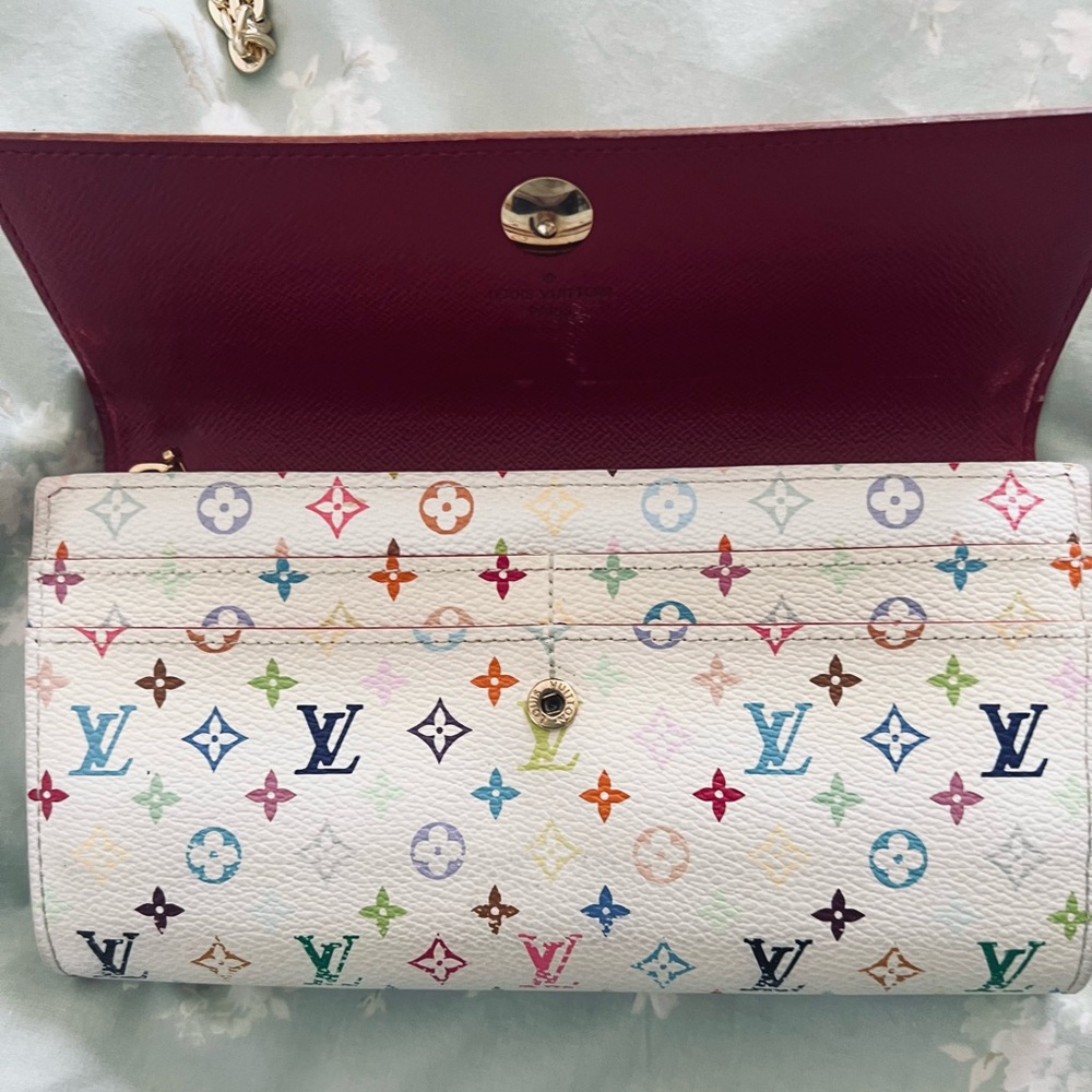 Louis Vuitton Multicolor Monogram Wallet with Gold Chain - Picture 7 of 12